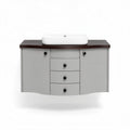 Bathroom vanity cabinet with sink in grey and brown finish 80 x 45 x 50cm