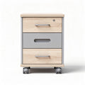 Rolling storage cart with two drawers and wooden finish 45 x 40 x 60cm