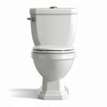 Two-piece white ceramic toilet with dual flush design 70 x 40 x 75cm